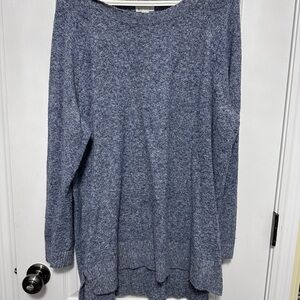 Market & Spruce Off-the-Shoulder Blue Sweater